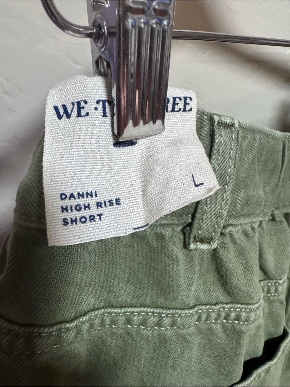 Free People We The Free Danni Shorts NWT Size L Army Green - Picture 5 of 8